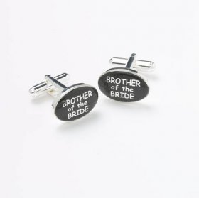 Cufflinks - Black Round Brother of the Bride